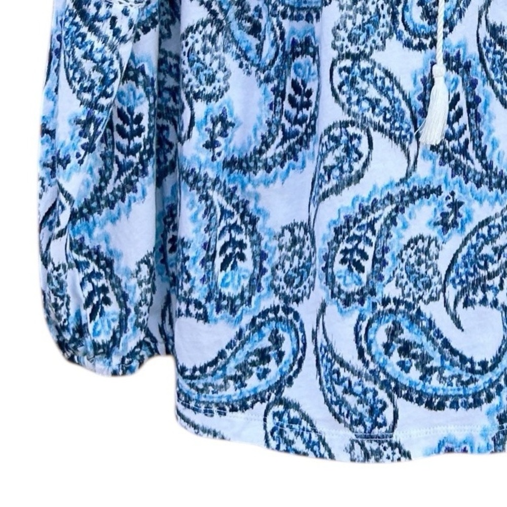 Lauren Ralph Lauren 100% Cotton Paisley Top - Picture 4 of 11